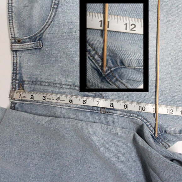 No Boundaries XL 16-18 No Waist Wide Leg Baggy Light Wash Blue Denim Jeans - Picture 10 of 12